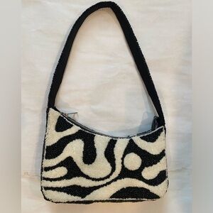 Anthropologie Black and White Shoulder Bag